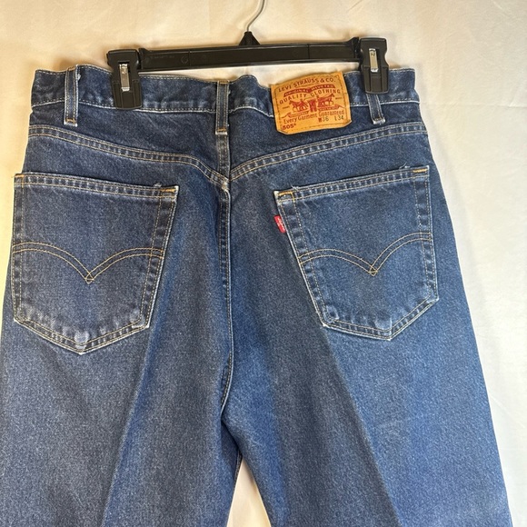 Levi's Men's Straight Blue Jeans 36x 34 Preowned - Picture 7 of 9